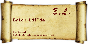 Brich Léda névjegykártya